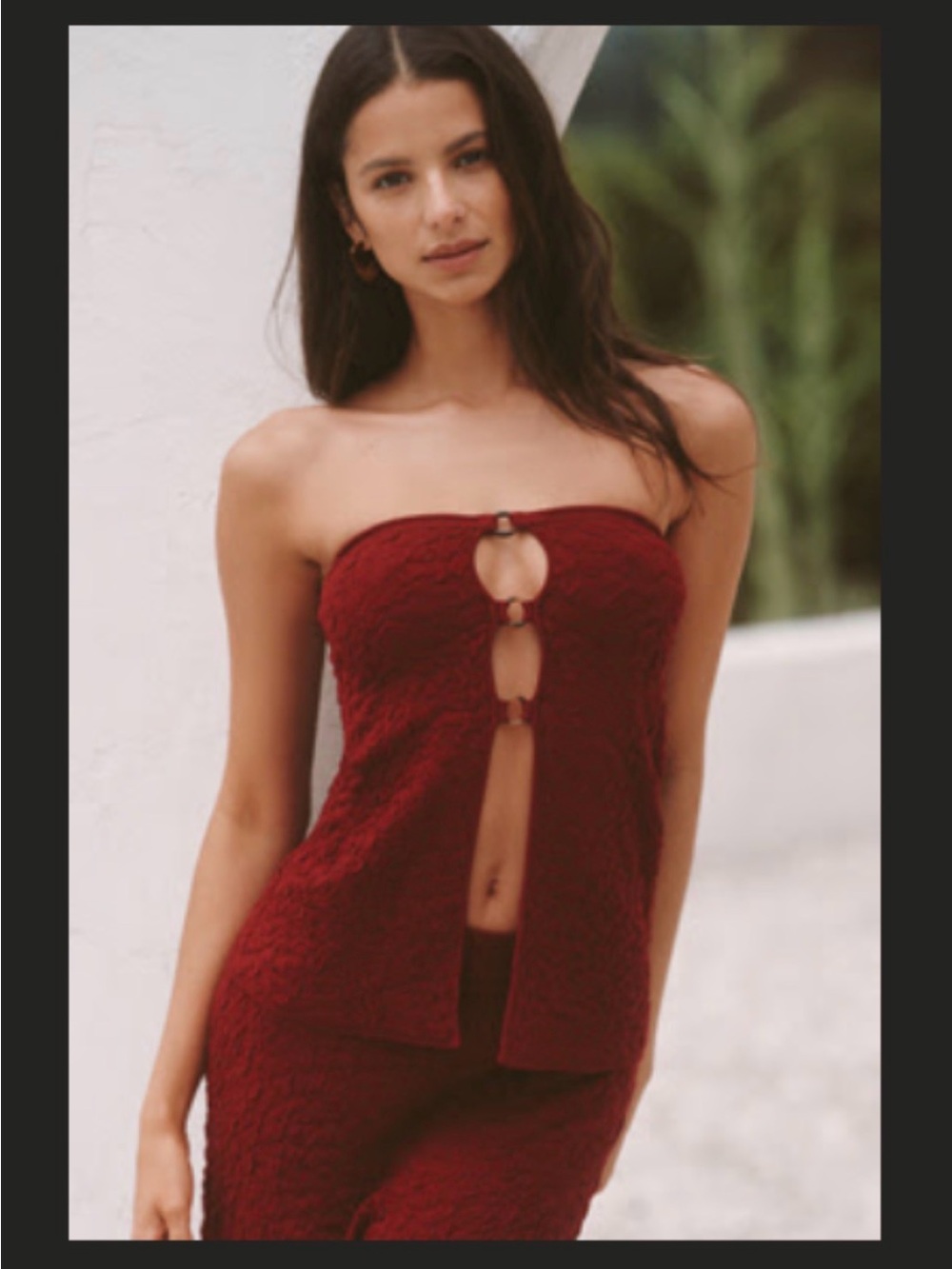 Brand New Celandine Puckered Tube Top